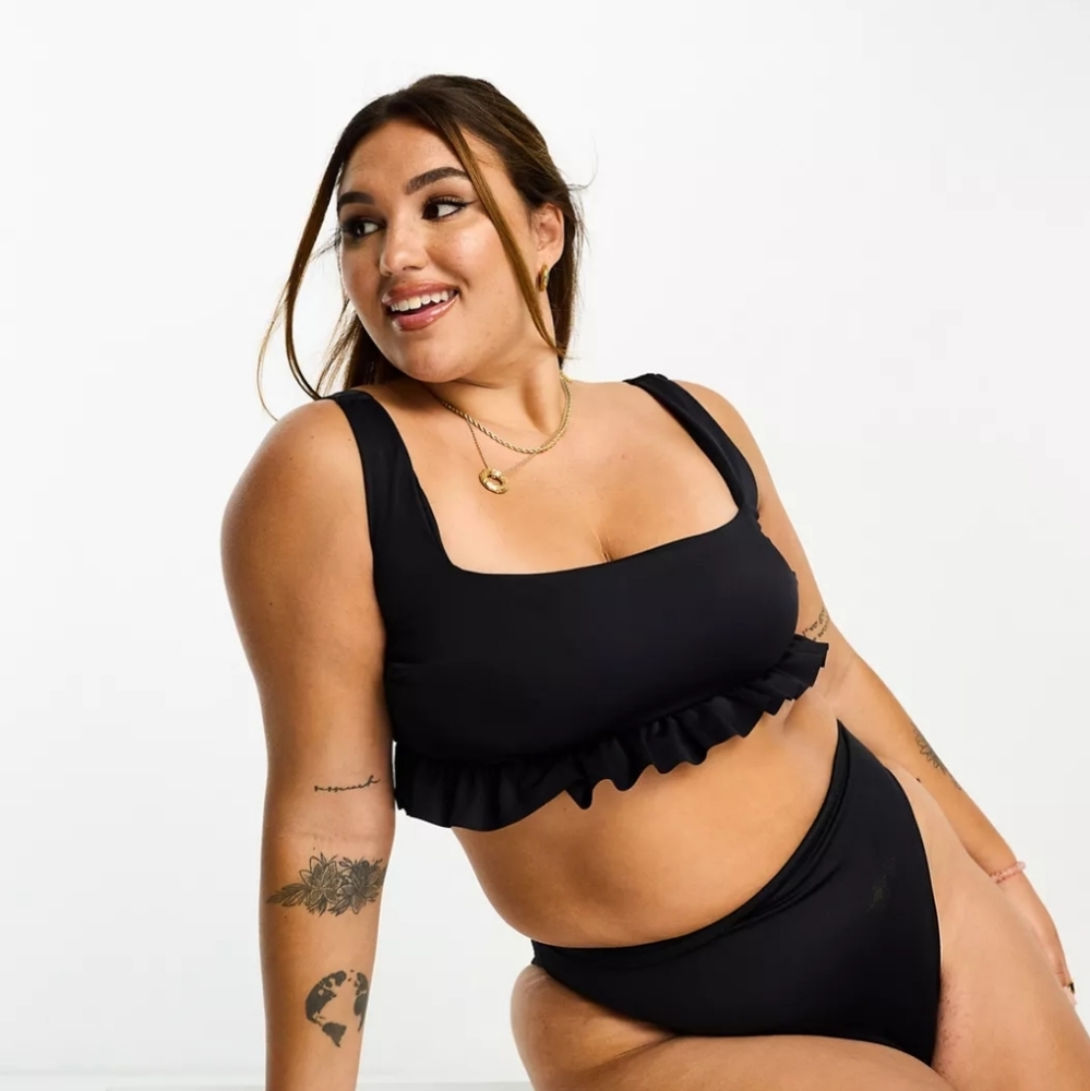 Asos Curve Ruffle Bikini Top
